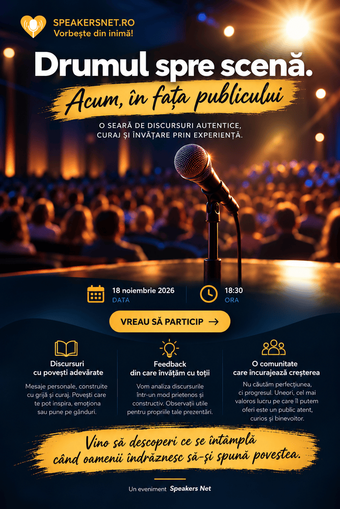 Afiș Eveniment Speakers Net